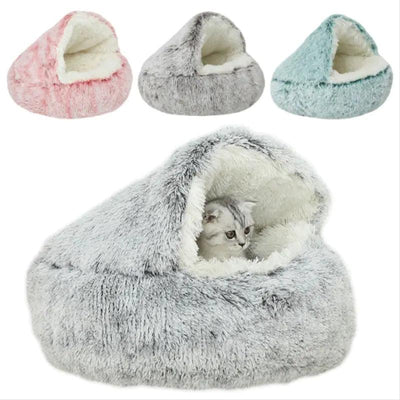 Hooded Pet Bed - Pet Dreamworld