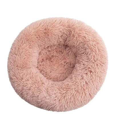 Round Plush Pet Bed - Pet Dreamworld