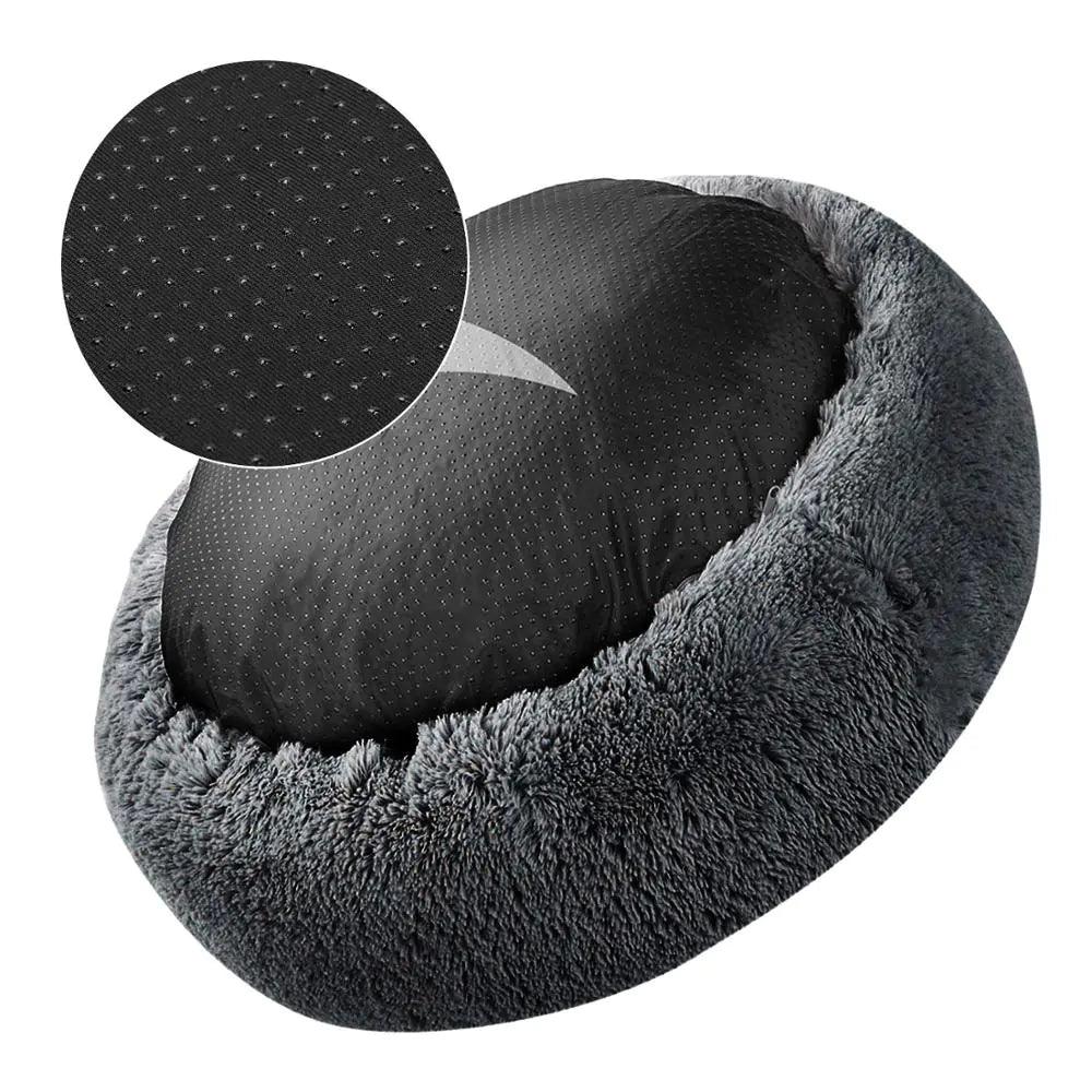 Round Plush Pet Bed - Pet Dreamworld