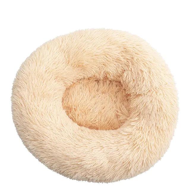 Round Plush Pet Bed - Pet Dreamworld