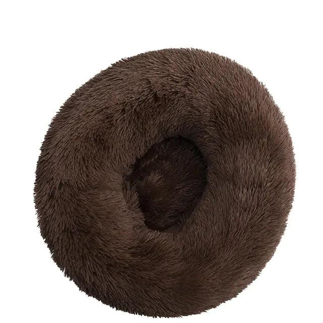 Round Plush Pet Bed - Pet Dreamworld