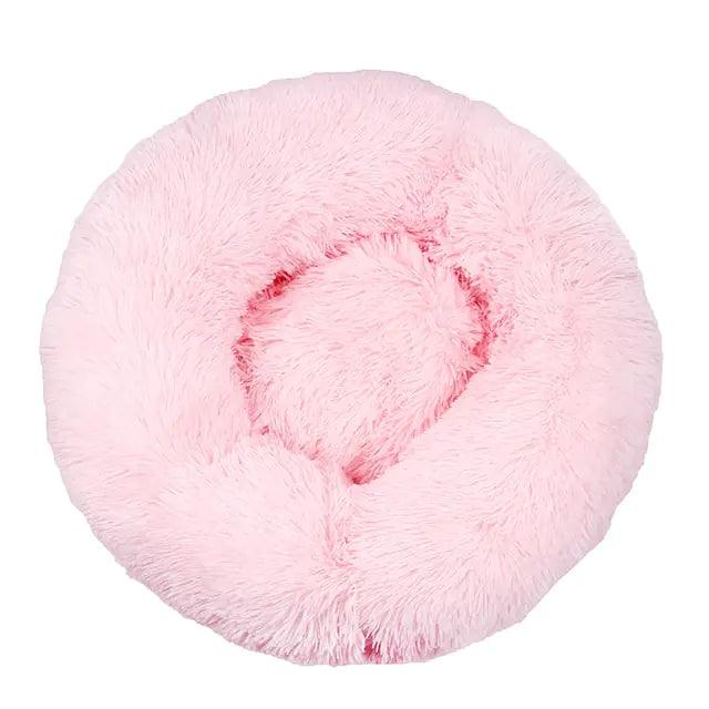 Round Plush Pet Bed - Pet Dreamworld