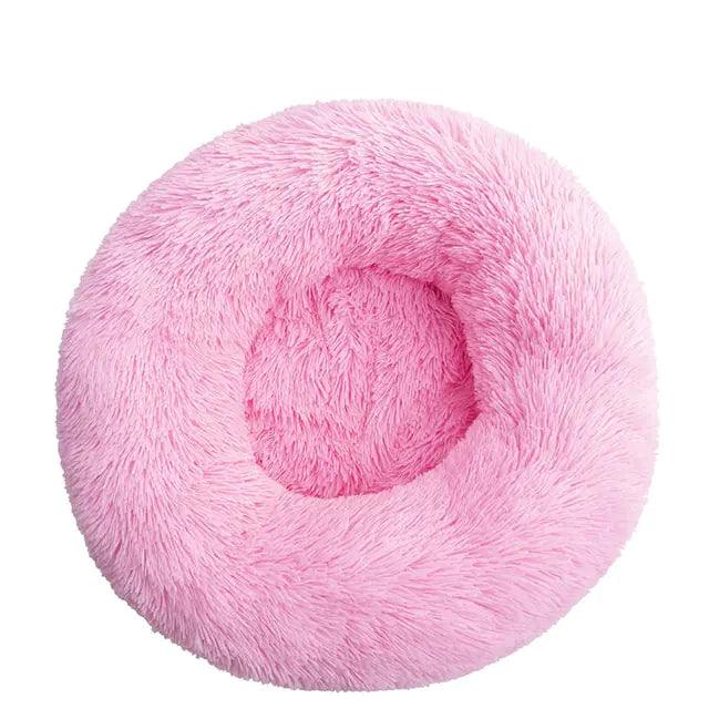 Round Plush Pet Bed - Pet Dreamworld