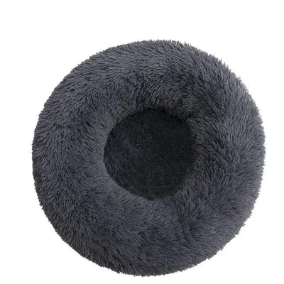 Round Plush Pet Bed - Pet Dreamworld