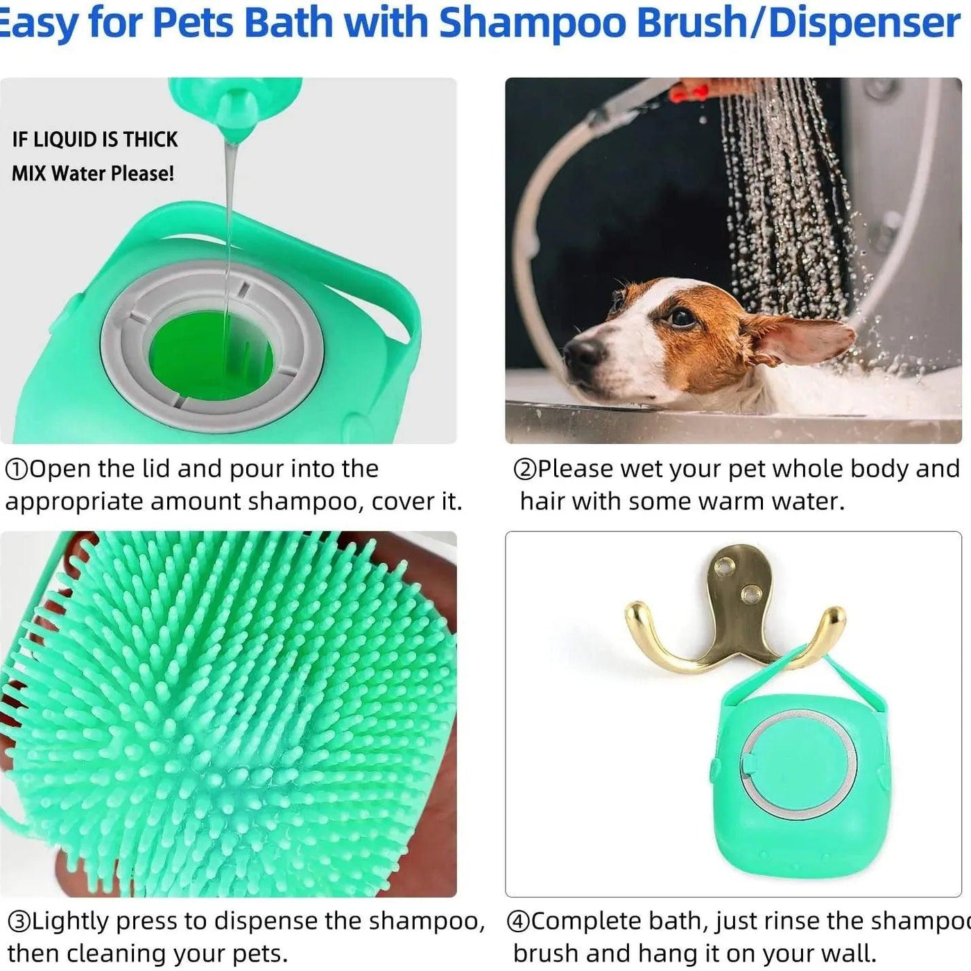 Pet Shampoo Massager Brush - Pet Dreamworld