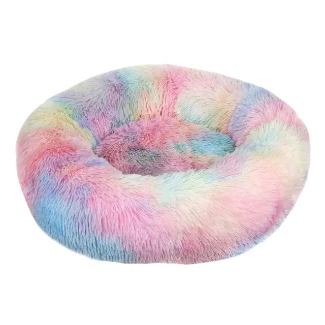 Round Plush Pet Bed - Pet Dreamworld